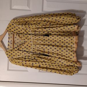 Block print boho blouse